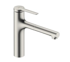 Hansgrohe Zesis M33 74804800 Смеситель для кухни с вытяжным изливом (нержавеющая сталь шлифованная) фото