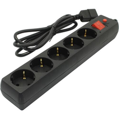 Сетевой фильтр Buro 500SH-1.8-UPS-B 1.8м (5 розеток) черный (коробка)
