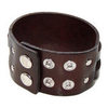 Браслет коричневый кожаный, стиль рок -К 69947