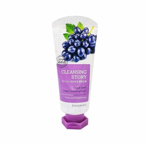Welcos Cleansing Story Grape Seed Deep Cleansing Foam увлажняющая пенка для умывания с виноградной косточкой для сухой и нормальной кожи