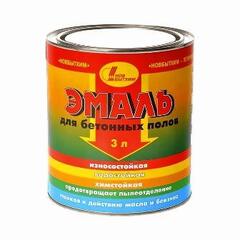 Эмаль для бетонных полов желто-коричневая 3л Новбытхим УТ