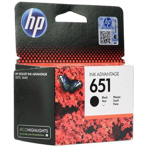 Картридж HP 651, черный