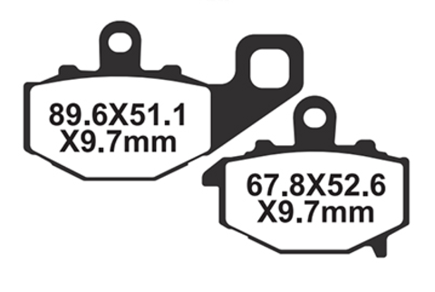 SNT-F149 Тормозные колодки дисковые мото YONGLI Sintered (FDB2012ST)