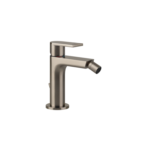 Gessi 38607#149 Gessi Emporio Via manzoni Смеситель для биде с донным клапаном и соединительными шлангами, цвет: Finox Brushed Nickel
