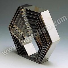 Форма кондитерская Шестиугольник 23,5х25,5 см h 4 см, нержав. сталь 3H4X13