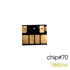 Чип жёлтый для картриджей (ПЗК/ДЗК) HP 70 Yellow для DesignJet Z2100, Z5200 (одноразовый), независимый