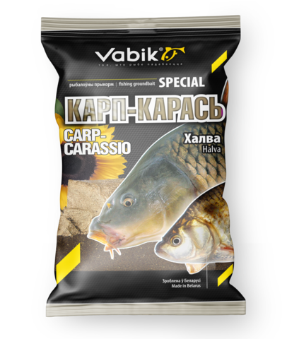 Прикормка Vabik SPECIAL Карп-Карась Халва черный 1кг 10 шт/уп.