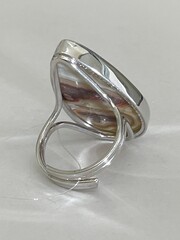 Агат океанический (кольцо из серебра)