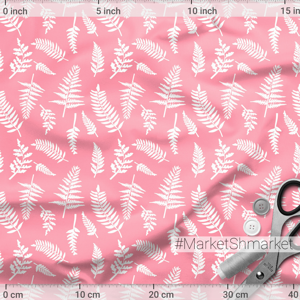 Ткани Розовый папоротник - закажи на #MarketShmarket.com любая ткань с ...