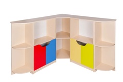 Стеллаж для игр с угловым сегментом  "АНТОШКА"