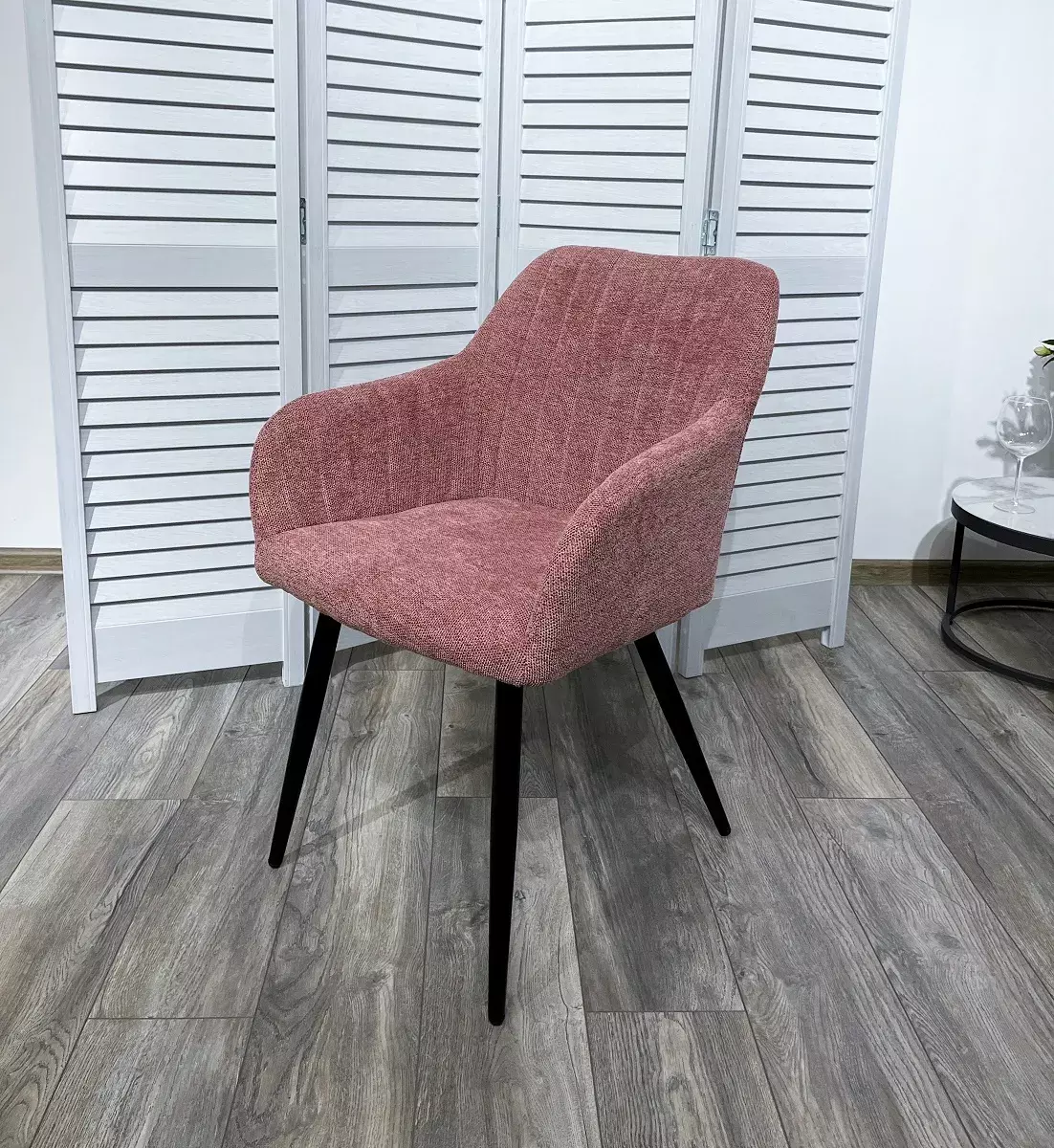 Стул BRANDY WZ2042-11 брусничный фактурный велюр/ черный каркас М-City