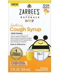 Zarbees,Naturals, детский успокаивающий сироп от кашля, для детей от 12 до 24 месяцев, натуральный персик и мед, 59 мл (2 жидк. Унции)