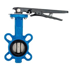 Затвор поворотный дисковый КНР, DN 80, PN 16, межфланцевый, с диском из нержавеющей стали, уплотнение EPDM, ручка