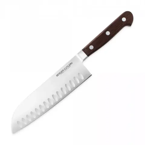 Нож поварской Сантоку 18см Berger Cutlery Classic Smoked Oak