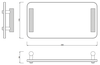 Decor Walther 0856182 Decor Walther Club Tab Поднос с ручками, стеклянный, цвет: золото матовое / прозрачное стекло