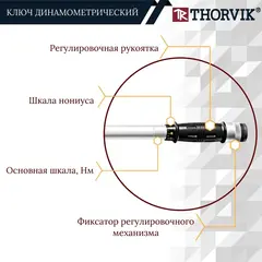 Thorvik TWM34140980 Ключ динамометрический 3/4