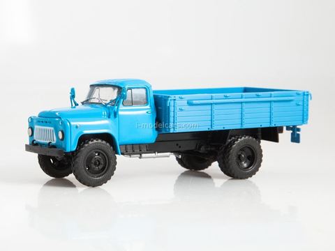 GAZ-53-12 (Gorky) flatbed truck blue 1:43 Our Trucks #46
