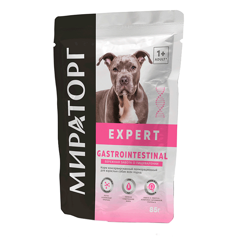 Влажный корм Мираторг Expert Gastrointestinal, для взр. собак бережная ...