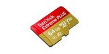 MicroSDXC SanDisk 64GB Class 10 UHS-I A2 C10 V30 U3 Extreme Plus (SD адаптер) 170MB/s вид сбоку