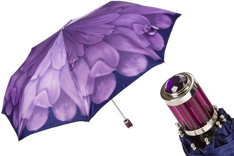 Зонт женский складной Pasotti - Gorgeous Purple Flower Umbrella, Италия.