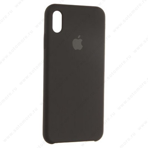 Накладка Silicone Case для Apple iPhone XS Max черный