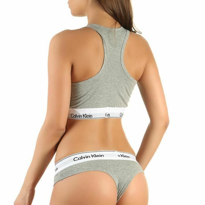 Womens grey calvin klein underwear set outlet