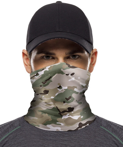 Картинка бандана-труба Skully Wear Tube skull camo Multicam - 2