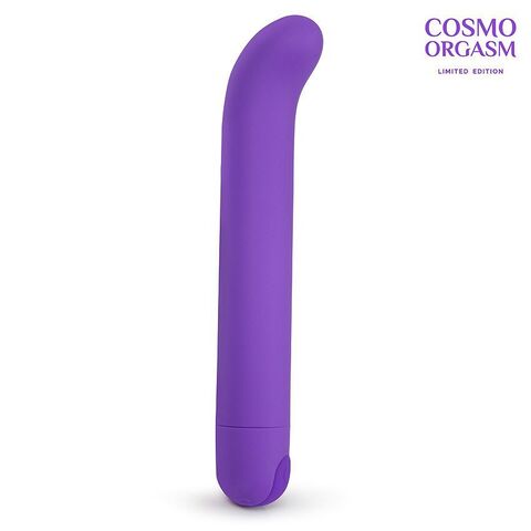 Фиолетовый вибромассажёр с загнутым кончиком - 13 см. - Cosmo COSMO ORGASM CSM-23168