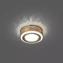 Св-к Gauss Backlight BL092 Круг Золото/белый Gu5.3 3W 3000K 1/30