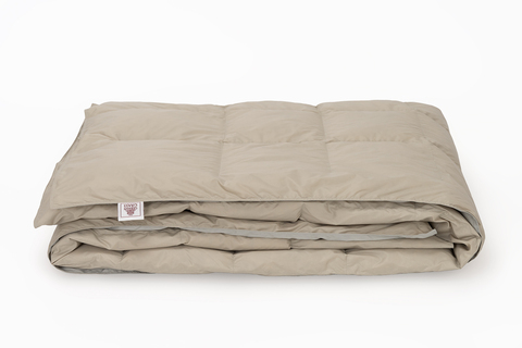 Плед дорожный пуховый 140х200 German Grass Travel Plaid серо-бежевый