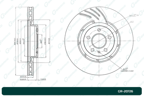 Диск тормозной G-brake  GR-20726