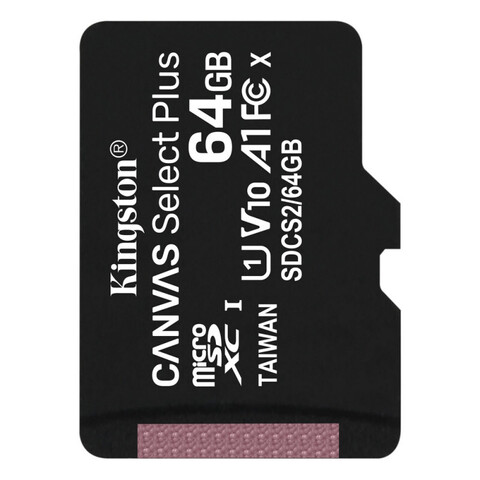 Карта памяти Kingston Canvas Select Plus microSDXC UHS-I, SDCS2/64GBSP