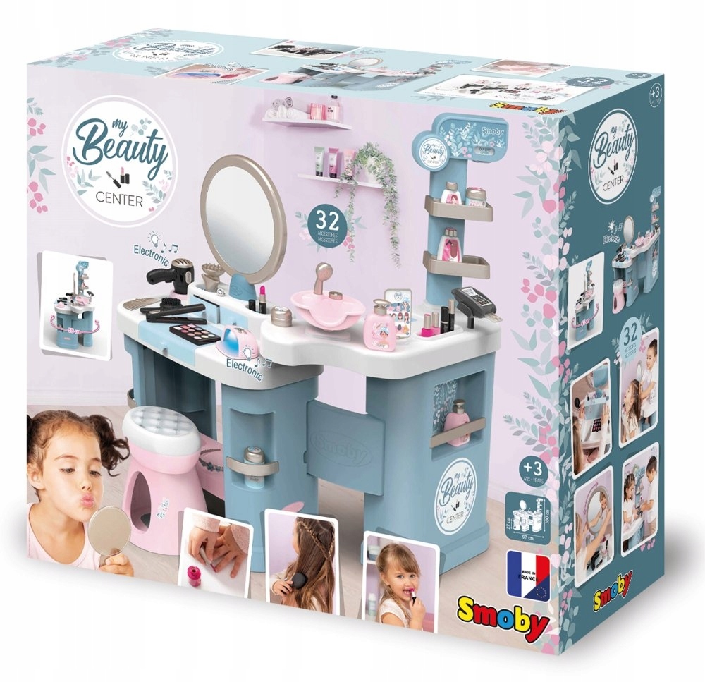 Smoby Centrum My Beauty Косметолог Парикмахерская + 32 Аксессуары 320240/  Смоби салон красоты детский купить в Москве | Доставка по России.