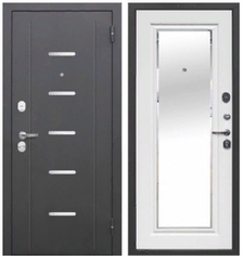 ДМ Гарда 7,5см Серебро/Зеркало Фацет Белый ясень