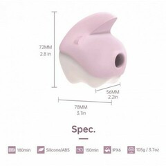 Вакуумный клиторальный стимулятор с вибрацией Unicorn от Magic Motion лиловый