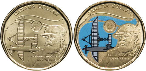 1 доллар 2022 - 175 лет со дня рождения изобретателя Александра Грейама Белла (набор цветная + простая) Канада