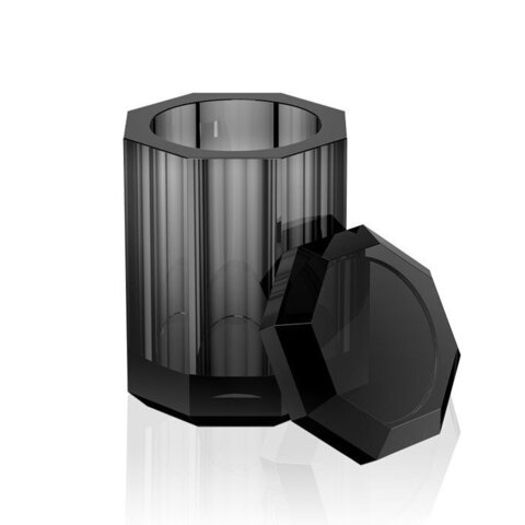 Decor Walther 0931494 Decor Walther Kristall BMD Баночка универсальная 9x9x14см, с крышкой, хрустальное стекло, цвет: антрацит