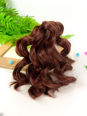 Волосы для кукол, трессы кудри-локоны, цвет темно-рыжий, 15 см*1 метр., набор 2шт