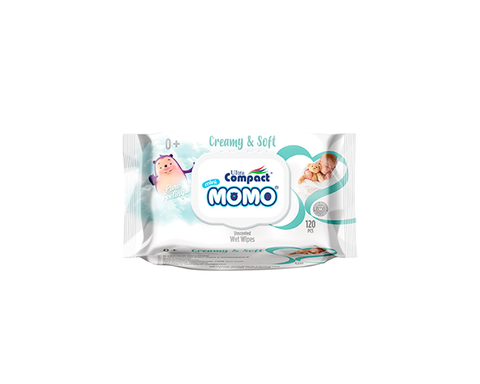 Влажные салфетки Compact MOMO мини 120шт