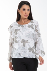 Блуза Красивая из шифона (вайт) Diolche