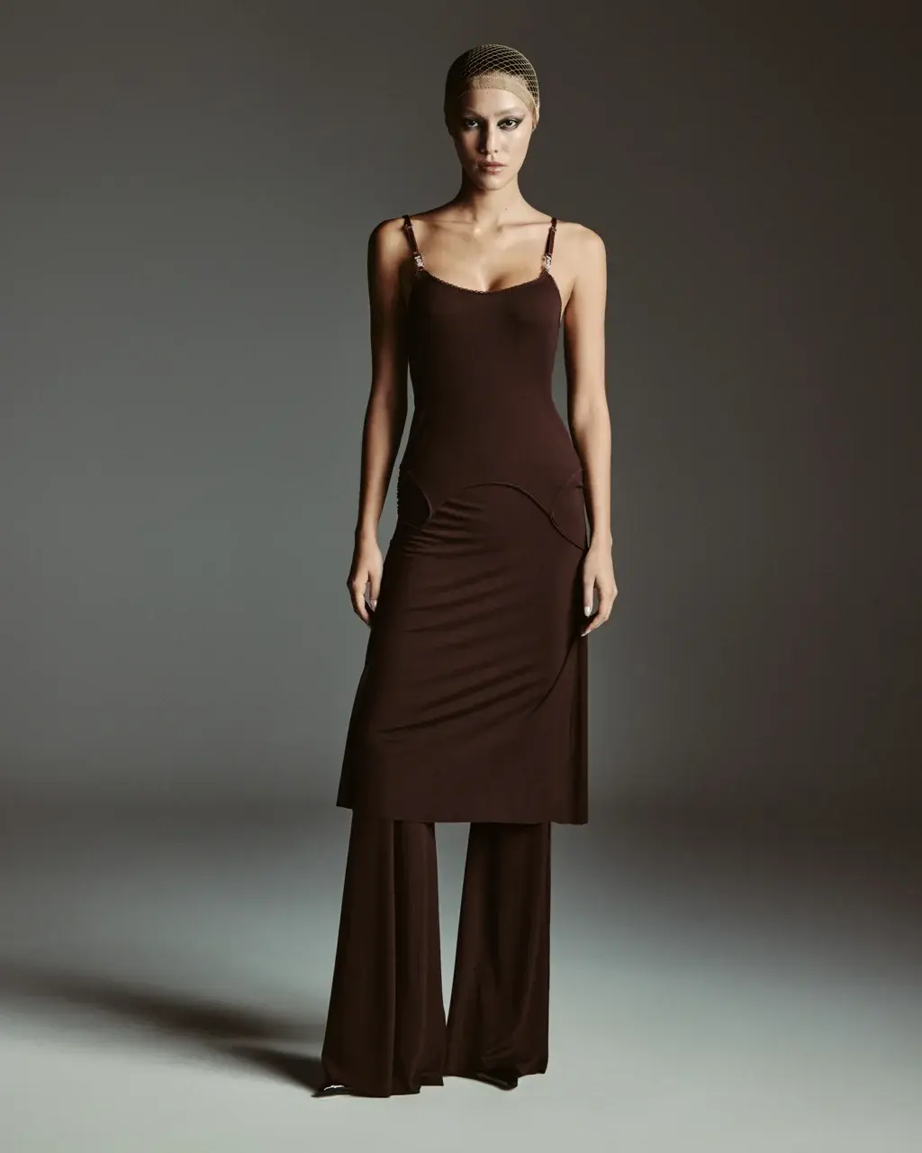 Юбка-брюки коричневые