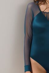 Боди с длинным рукавом LISCA LOVELACE 013118 | Морская волна