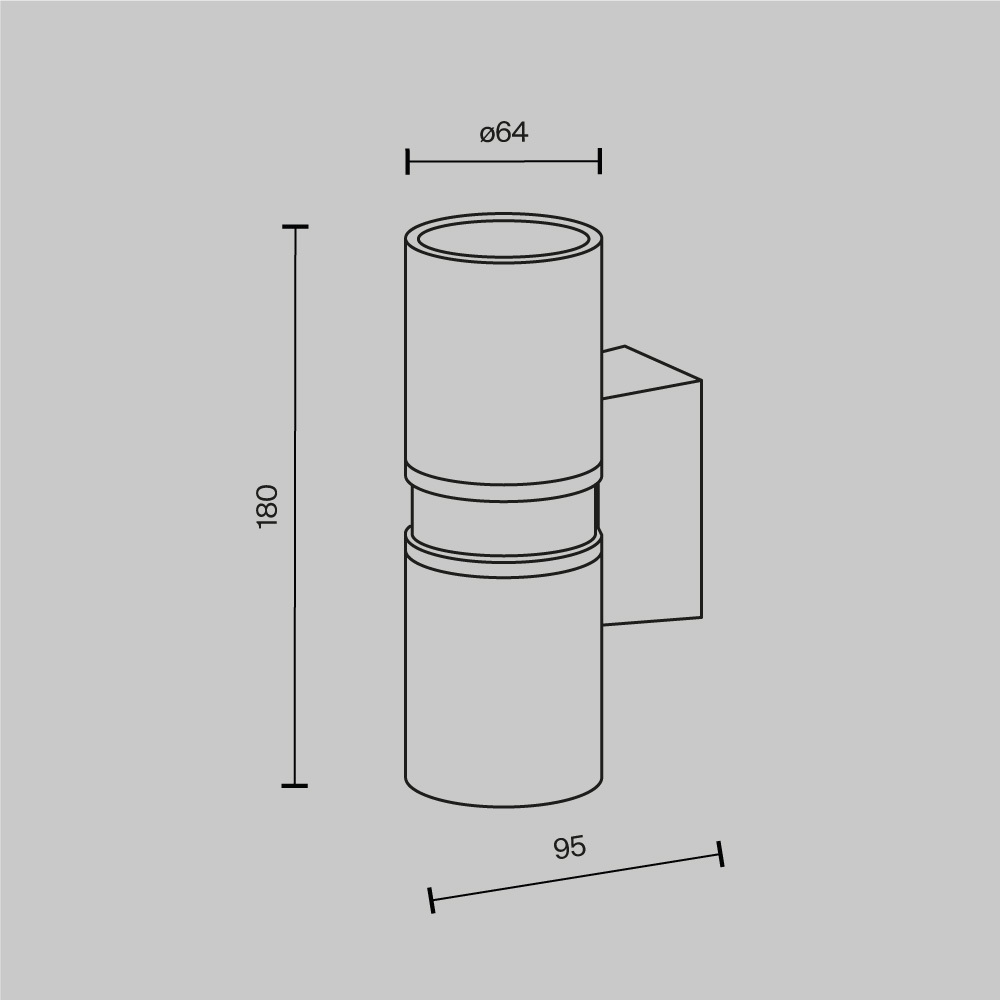 Уличный настенный светильник Maytoni Bowery O582WL-02BS