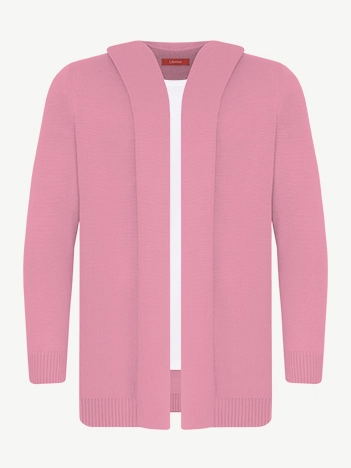 Кардиган с капюшоном из мягкой шерсти