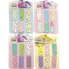 
          Набор магнитных закладок, Alingar, 120х20 мм, "Цветочки", 6 шт., европодвес