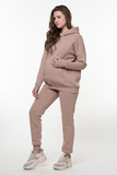 Утепленный спортивный костюм для беременных и кормящих 13125 бежевый