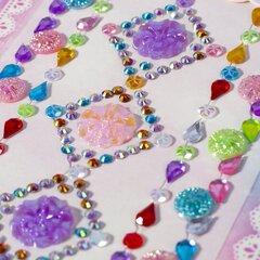 
          Наклейки-стразы Alingar, акриловые, "Здезды и цветы", пакет с европодвесом