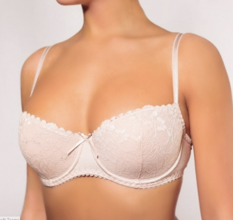 Бюстгальтер D-011 серебристый пион 70D (дубляжная чашка)