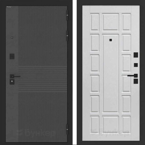 Входная металлическая дверь Бункер HIT Хит B-05/ ФЛ-244 Белое дерево