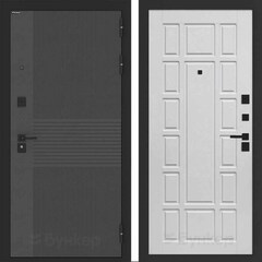 Входная металлическая дверь Бункер HIT Хит B-05/ ФЛ-244 Белое дерево